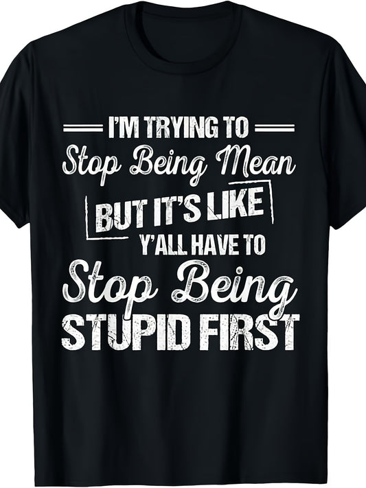 I'm Trying to Improve Myself, but I Feel That Everyone Should Wear a T-shirt with This Pattern. Both Men and Women Can Enjoy This Humorous T-shirt Design That Is Suitable for All Seasons. It Features a Round Neck, Short Sleeves, and Is Made of Soft,