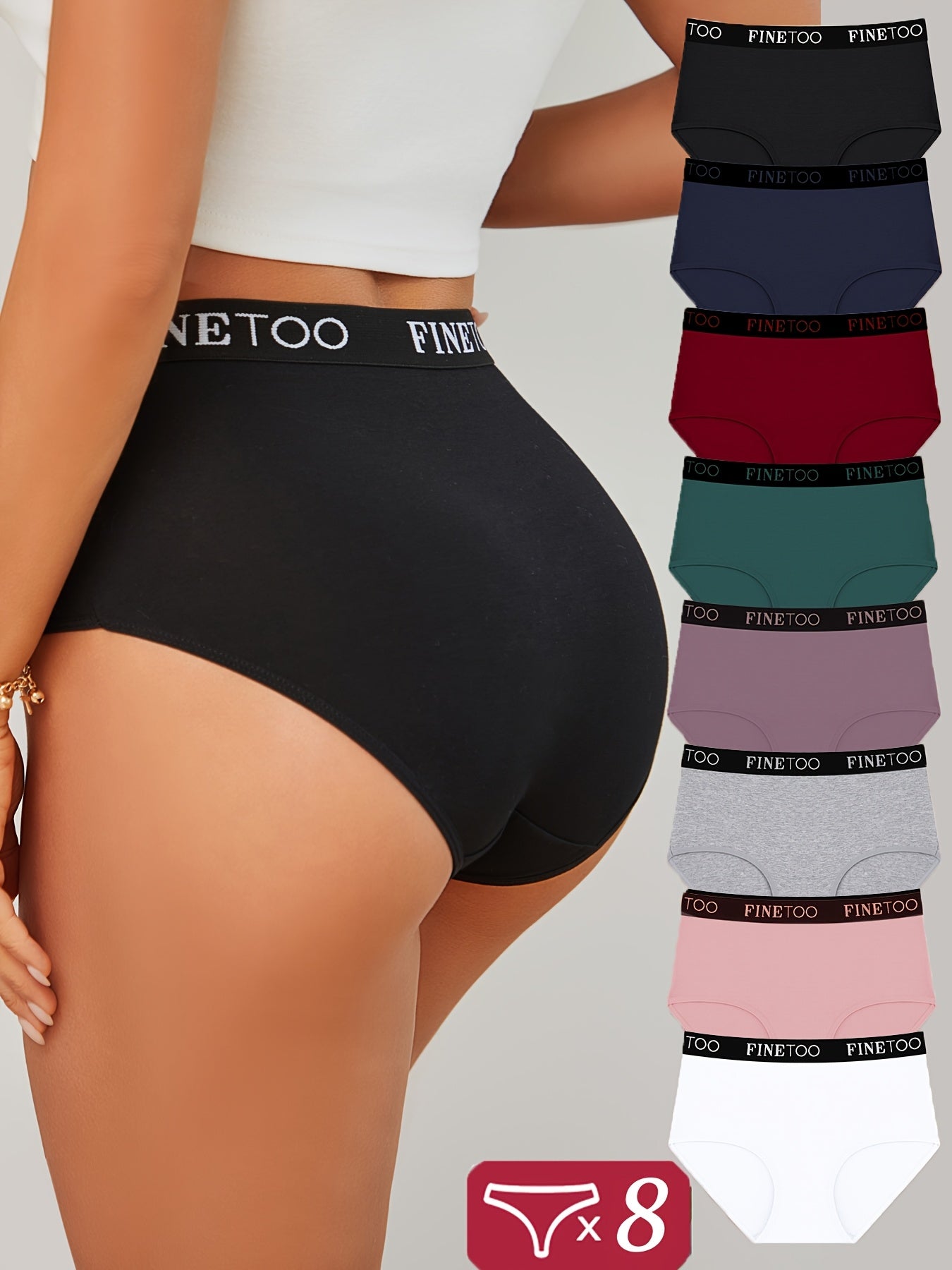 Women's Mixed colors High-Waist Underwear - product view 7