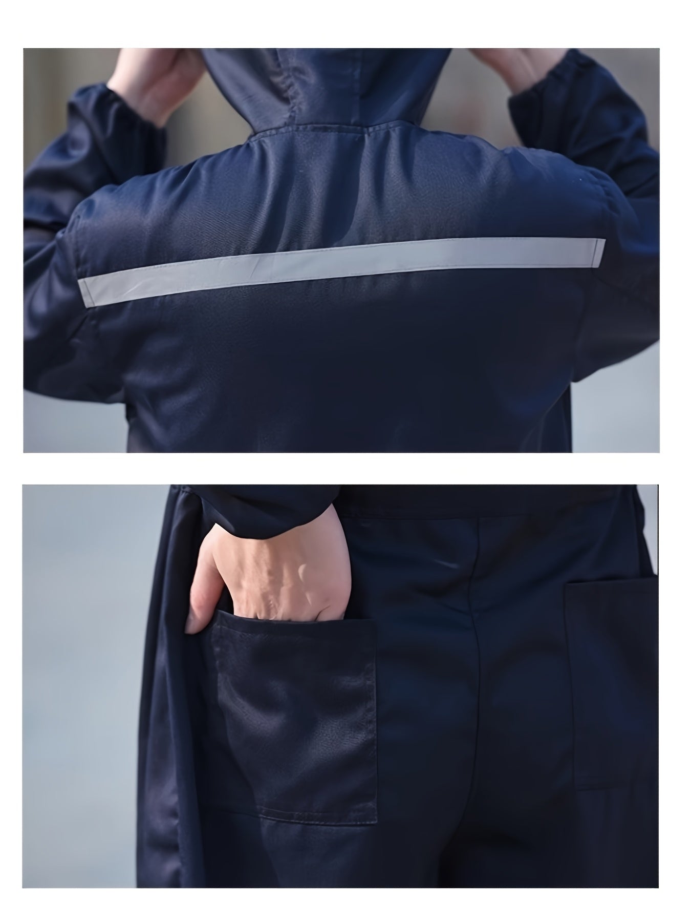 One-Piece Workwear Set with Multiple Zippered Pockets, Comfortable Fit, Machine Washable, And All-Season for Gardening, Post Office, And Auto Repair Shops