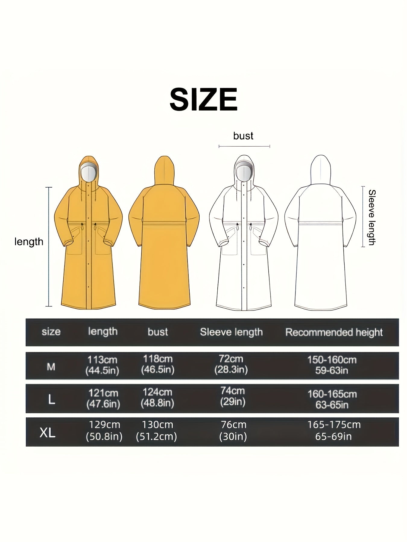 Adult Long Raincoat with High Quality, Breathable, Lightweight, And Stylish Design, Featuring A Hooded Style, Ideal for Outdoor Activities In Rainy Weather, Unisex