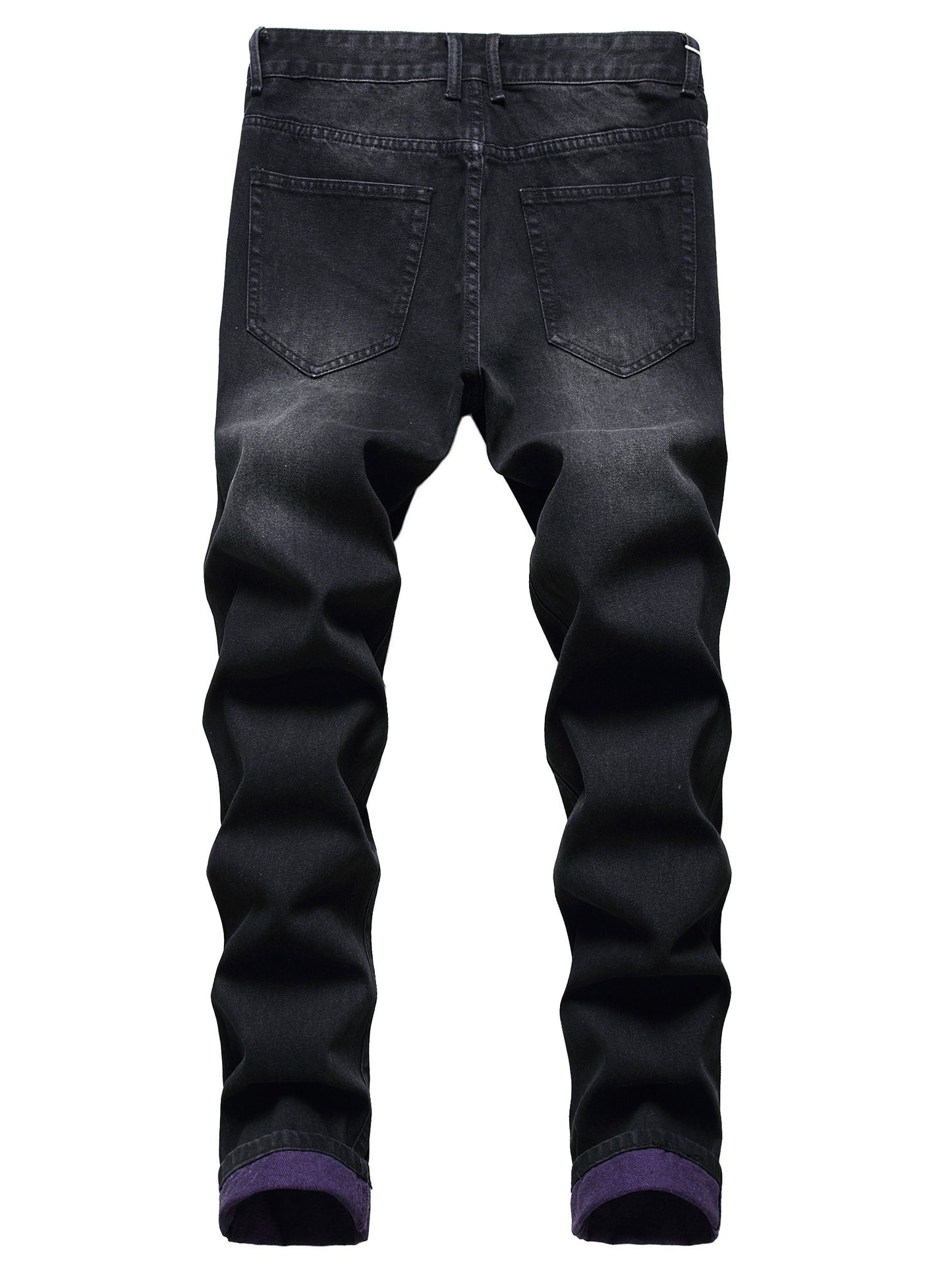 MICKASON Men's Ripped Elasticity Skinny Wild Jeans
