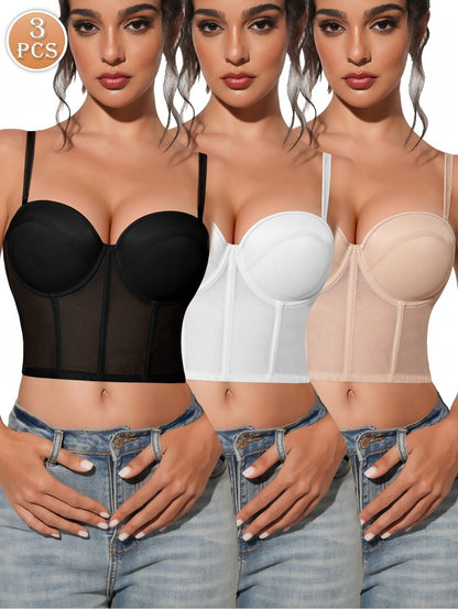 Women's Underwire Bra - 3-Pack Lace, Underwire - Mixed colors