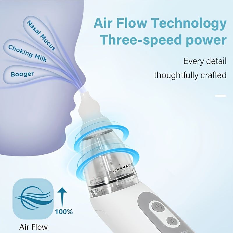 Portable Pore Cleanser Device With 3 Levels Of Suction, 3 Replacement Tips, Soothing Music & LED Lights, Ideal Christmas Gift - Rechargeable Lithium Battery, USB Charging, Cleaning Tool Set, Hygiene | Modern Design