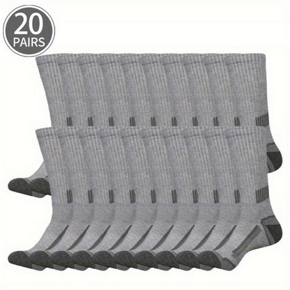 Men's Athletic Socks - 10/20/30-Pair Options