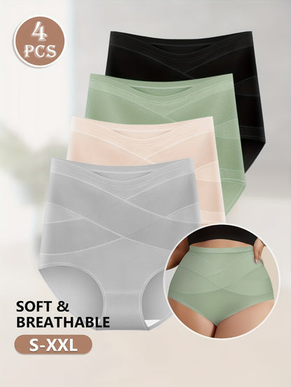 Women’s 4-Pack High-Waist Shapewear Briefs - Tummy Control Support Style 2693