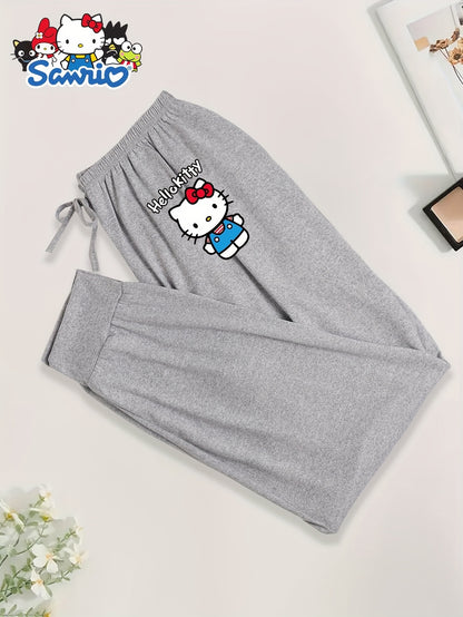 3pcs Sanrio Hello Kitty Women'S Printed Pajama Pants, Four Seasons Comfortable and Loose