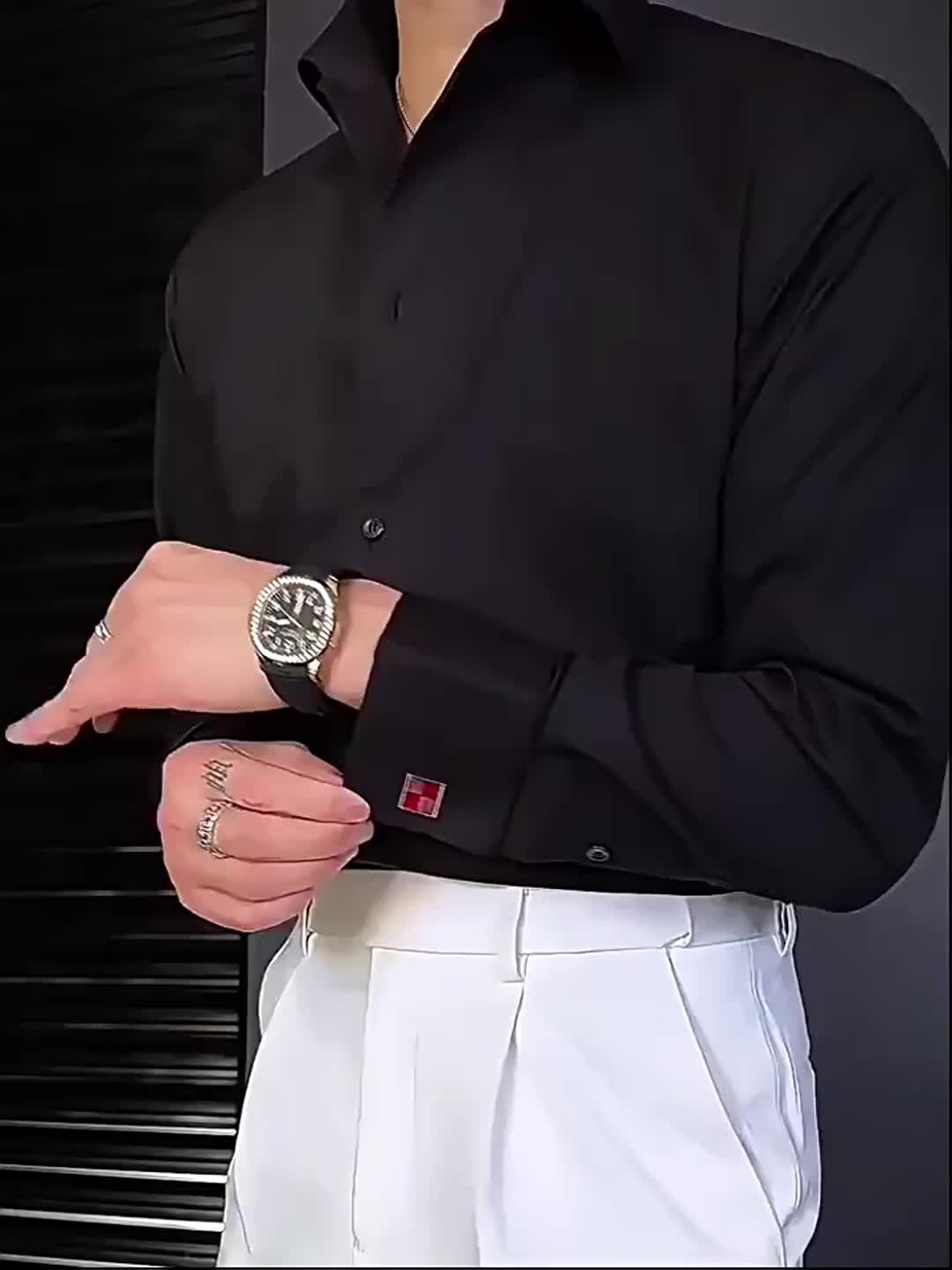 Men'S Striped Dress Shirt Long Sleeve - Premium Formal Shirt for Business, Weddings & Events, Lapel Collar, Single-Breasted, Wrinkle Resistant, Comfort Fit, Classic Office And Party Attire