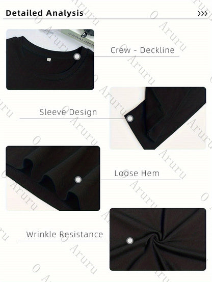 Cross-Border European and American Women'S Fashion Round Neck Pocket Long Sleeve Casual Loose Top Base T-Shirt