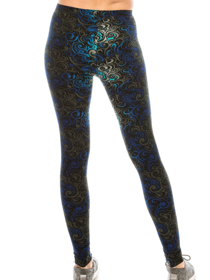 Fashion Printed Leggings For Women No See Through High Stretch Super Soft Leggings Regular