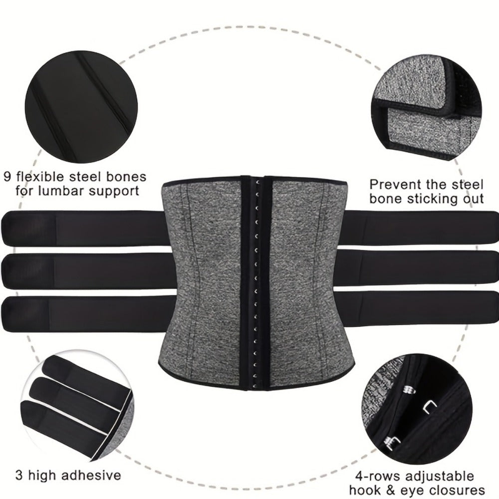 Unisex Adjustable Neoprene Waist Cincher - Medium-Stretch Sport Support Style