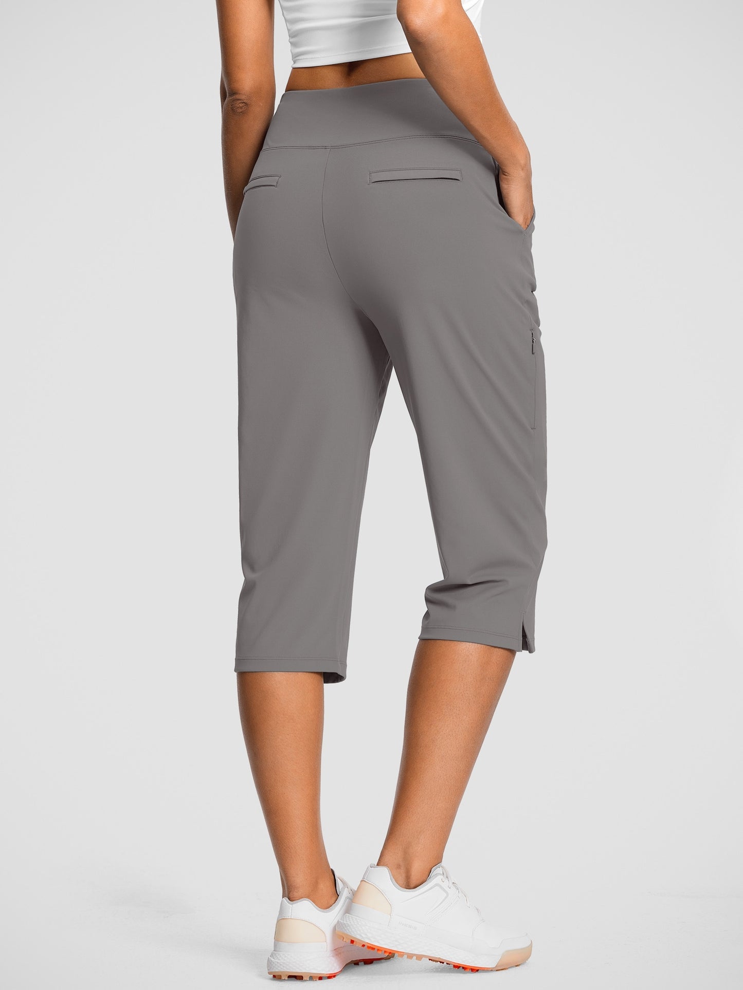 18" Dressy Capri Pants for Women High Waist Stretch Women'S Capris Pants for Summer with Pockets Work Casual
