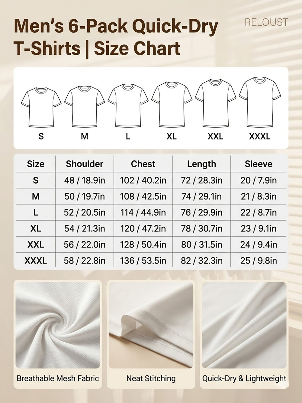 Men's Classic Performance T-Shirt - Crew Neck Short Sleeve Style 6677