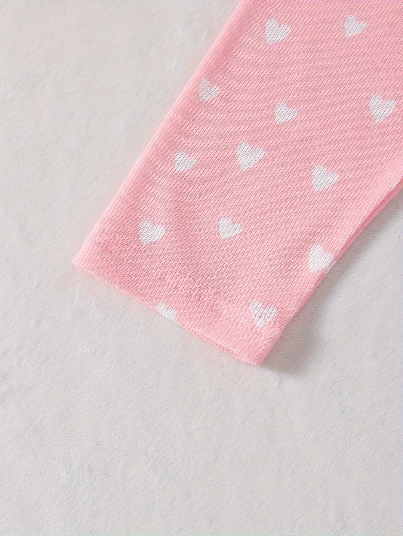 Girls' Clothing | School Season Gifts | Baby Girl Clothing | Baby Girl T-shirt | Baby Girl Spring/summer Casual Cute Flower Heart Print Long-sleeved Round-neck T-shirt (5pcs Set) | School Season | Valentine's Day