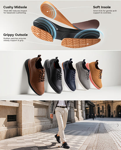 Men'S MaxFlex Fashion Sneaker Oxford Shoes Classic Business Casual Shoes Suitable for Daily and Formal Wear