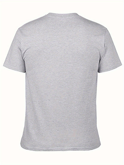 Men'S Red Pattern T-Shirt | Casual Short Sleeve Round Neck, Eye-catching Statement Print, All-Season Comfortable Machine Washable, Simple Fit Top, Plus Size