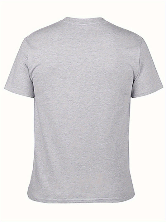 Men'S Red Pattern T-Shirt | Casual Short Sleeve Round Neck, Eye-catching Statement Print, All-Season Comfortable Machine Washable, Simple Fit Top, Plus Size