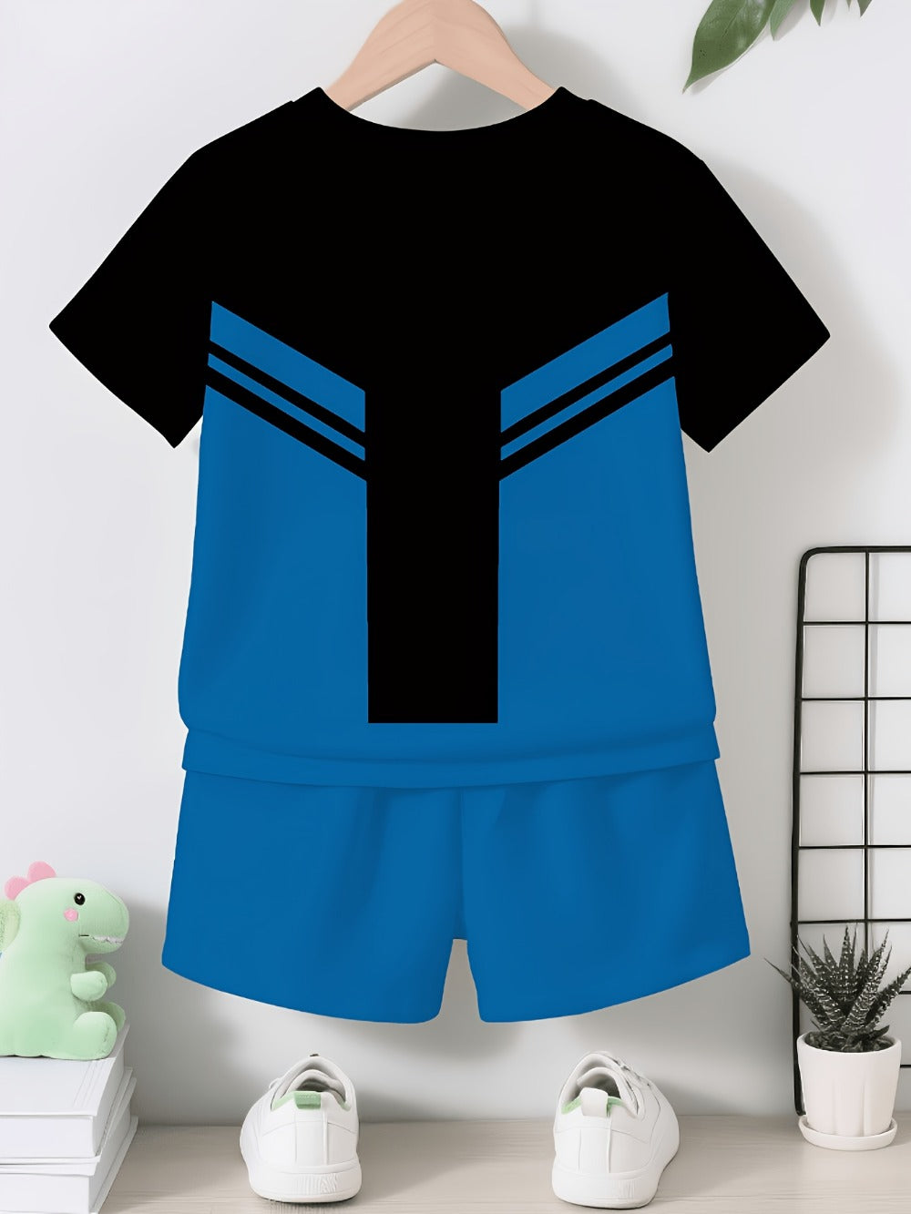 Baby Boy Graphic Outfit Set - Short Sleeve Summer