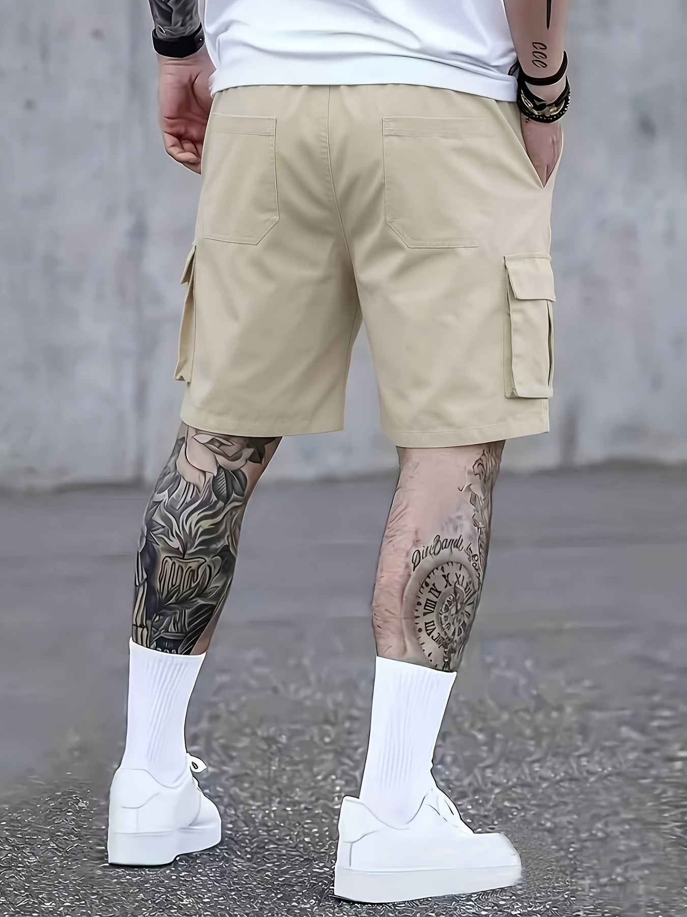2pcs Men's Cargo Shorts, Multi-Pocket Loose Fit Utility Shorts, Durable Outdoor Hiking Tactical Shorts, Summer Casual Relaxed Fit Work Shorts with Flap Pockets
