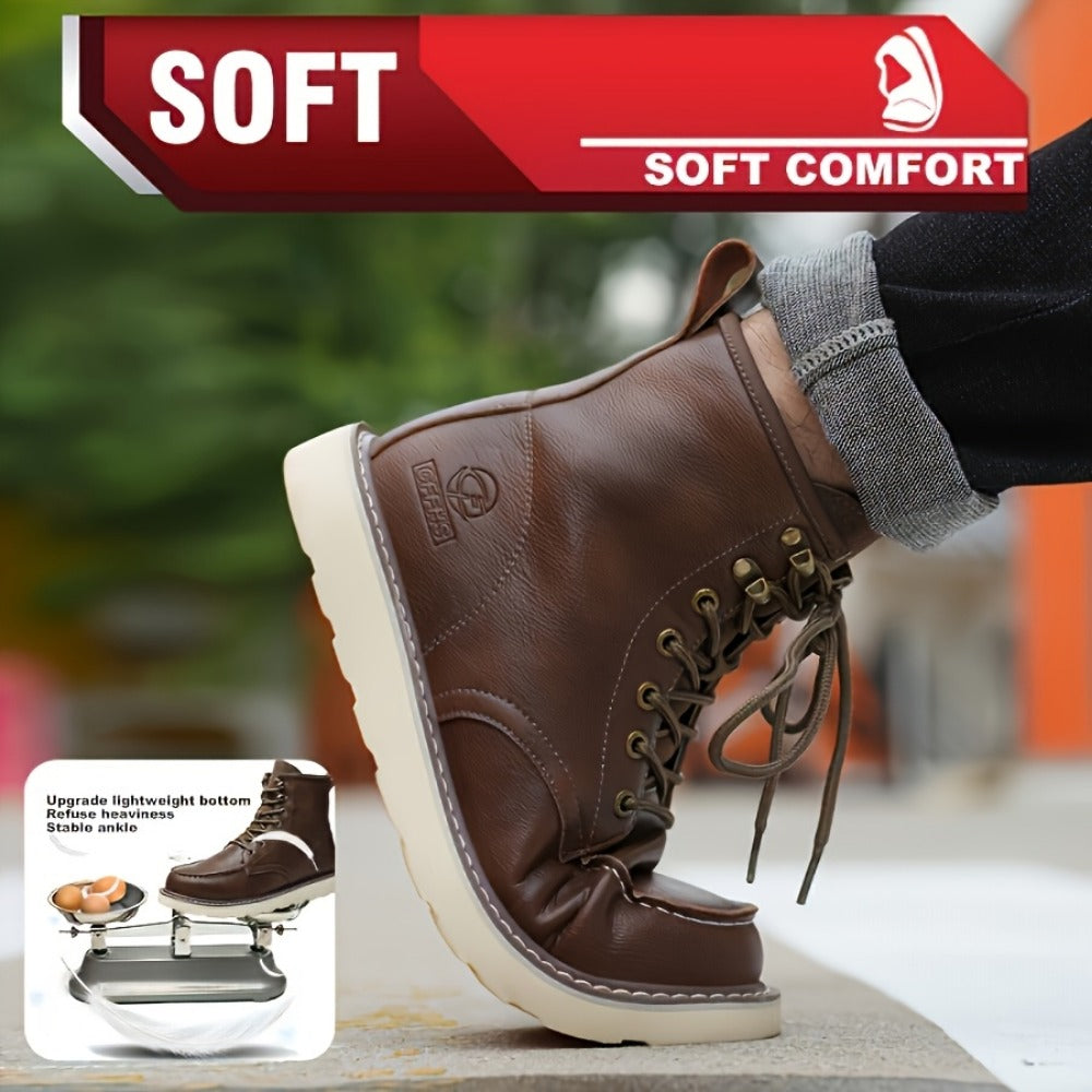 Men's Work & Safety Boots - Puncture Resistant & Non-Slip Sole 061221