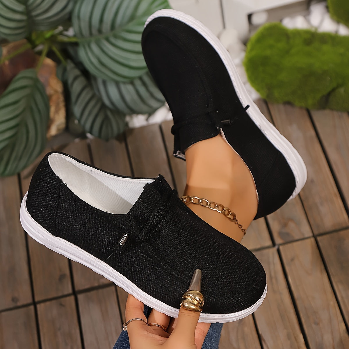 Comfortable Loafers - Super Lightweight, Breathable, Soft Sole, Round Toe, EVA Outsole, Women's Casual Everyday Shoes - All Seasons, Solid Colors, No Prints, Low-cut Flat Walking Shoes, Women Shoes, Sneakers