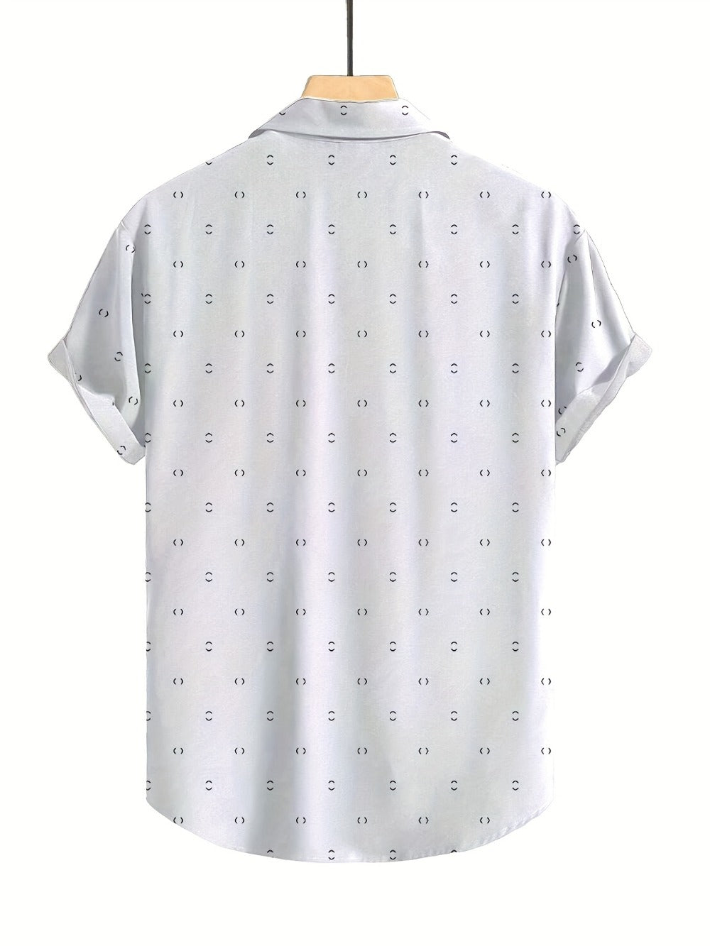 Men's Geometric Button Up Shirt – Plus Size Short Sleeve