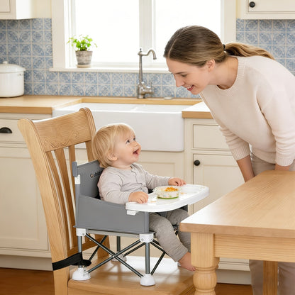 Portable Baby Booster Seat - Detachable Feeding Tray
