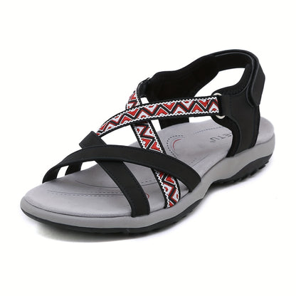 Women'S Sports Sandals, Outdoor Casual Shoes With Adjustable Elastic Bands And Arch Support, Summer Non Slip Fashionable Beach Sandals