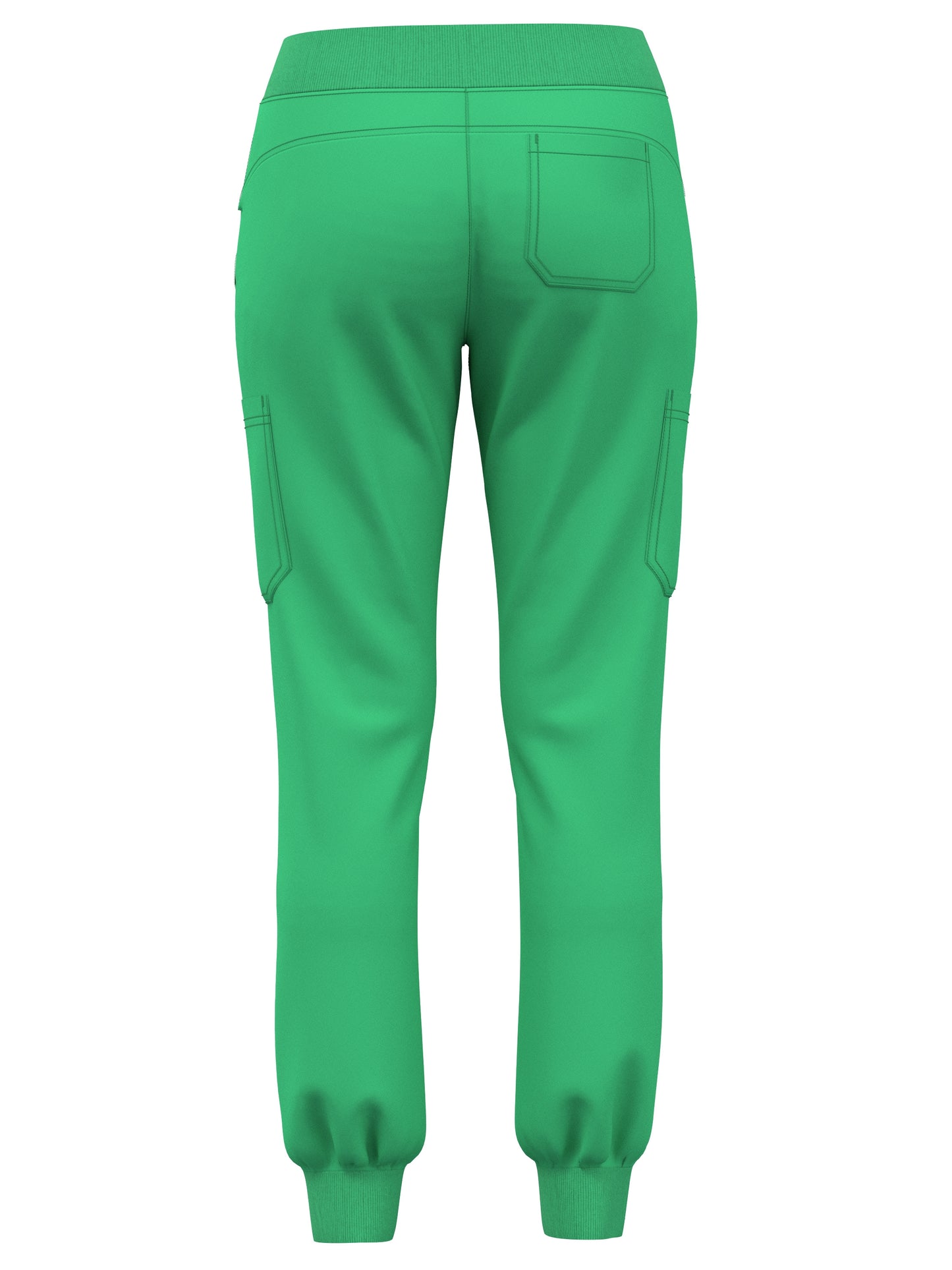 Scrub Pants for Women Jogger Pants with 5 Pockets Rib Waistaband Light Ultra Soft 4 Way Stretch 423
