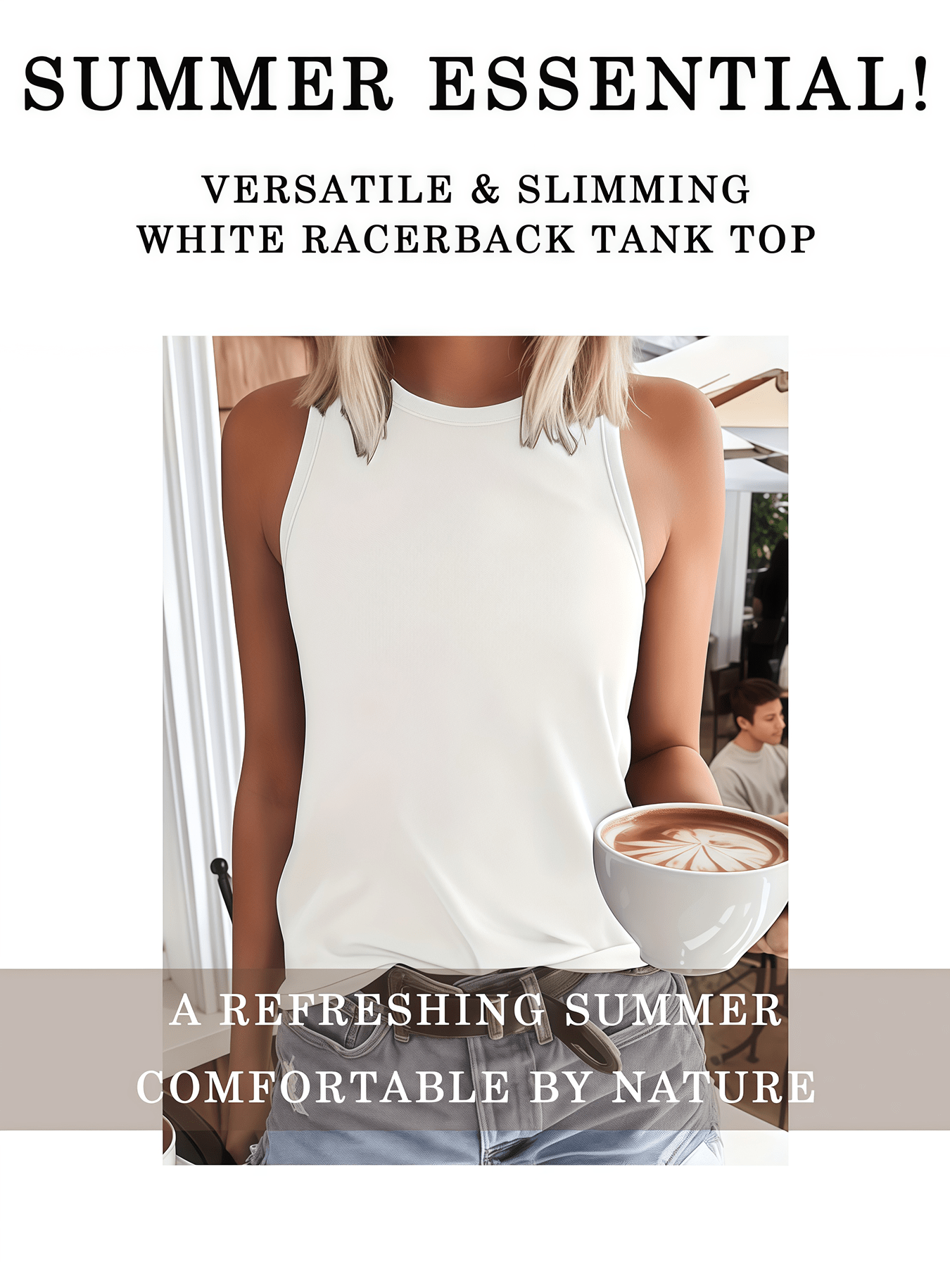 Women's Casual Sleeveless Tank Top with Texas Outline Design, Loose Breathable Opaque Fabric, Backless Round-Neck Lightweight T-Shirt, Machine Washable, for Women, Spring/Summer Outdoor Fashionable Shirt