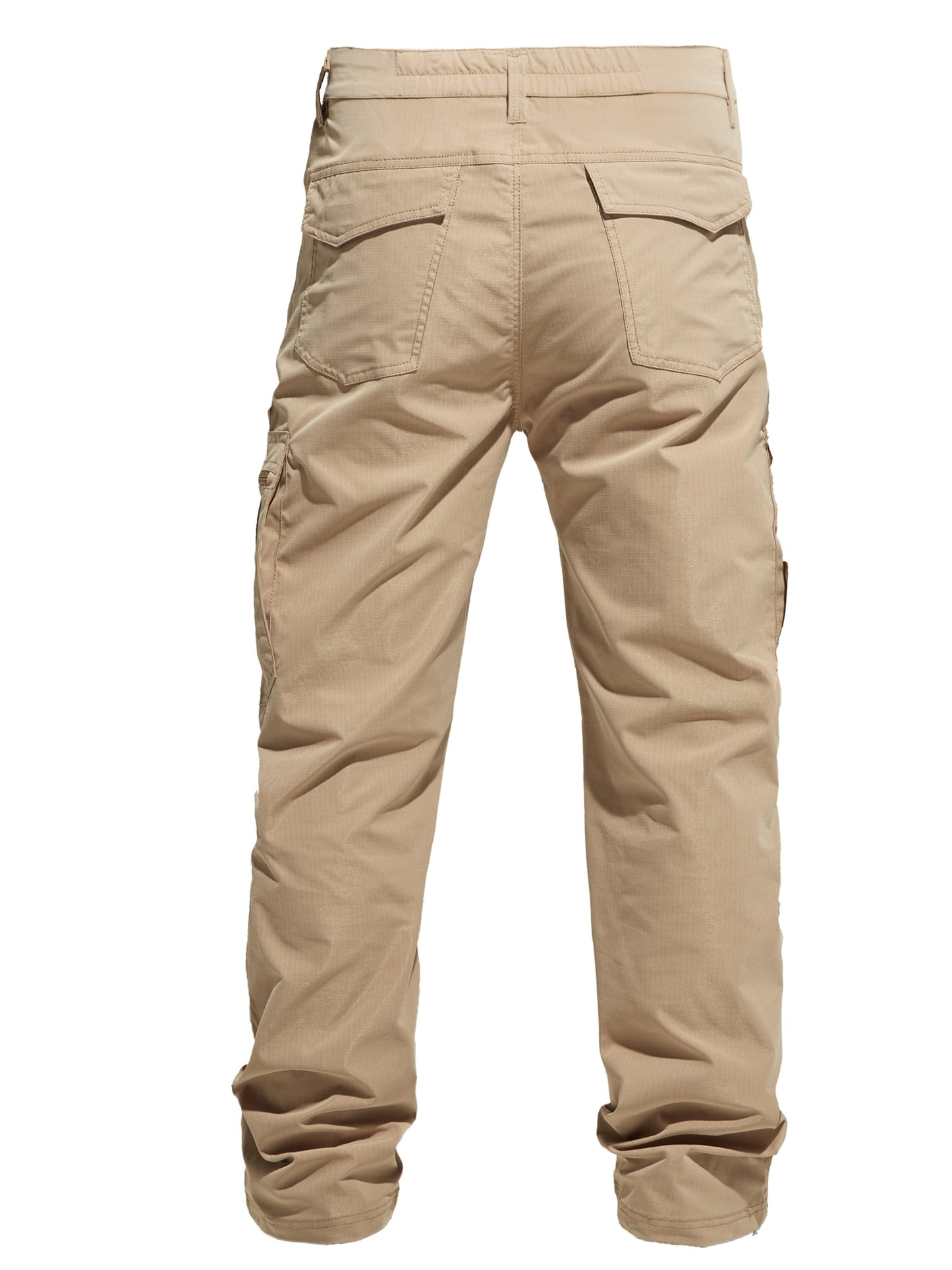 Solid Casual Men's Outdoor Cargo Long Pants with Multi-pocket, Hiking Camping Fishing