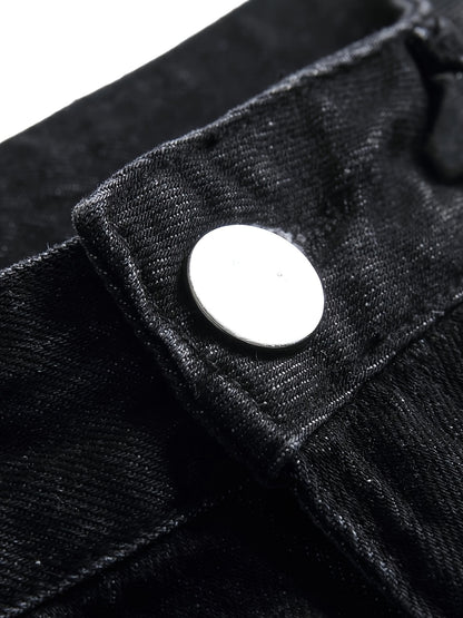 Two-pack Men's Ripped Jeans - Stretch, Ripped, Slim Fit, Comfort Flex - Denim Material - For Men - Suitable for Casual Wear - Perfect Gift for Fashionable Guys