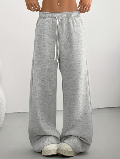 3pcs Summer Spring And Summer Trendy Versatile Pants [Soft Joggers] [Sizes Run Large, Recommend Choosing One Size Smaller] Women'S Soft Joggers - Loose Fit, Elastic Waist with Drawstring, Double Side Pockets - Machine Washable