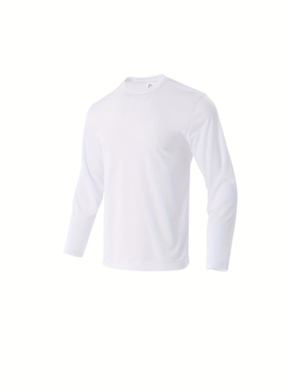 5pcs Men's Casual Sports T-shirt, Breathable And Quick Drying, Suitable for Work Clothes, Fishing Clothes, Construction Site Clothes, Team Building Clothes