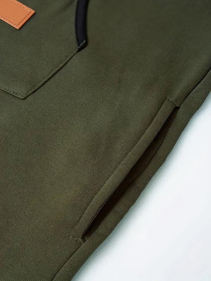 Hooded Fleece Jumpsuit, Kangaroo Pocket, Workwear, Comfortable And Stylish, Winter Clothes for Men, Home Pajamas, Camping Pajamas, Onesie Men, Men'S Clothes, Jumpsuit Men, Men'S Winter Clothes, Christmas, Local Warehouse, And Closeout