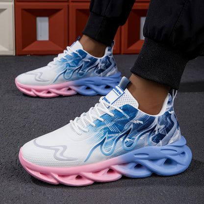 Men's Fashion Sneakers - Casual, Fade Color, Fried Dough Twists Soles, Suitable for Outdoor Dating & Street Parties