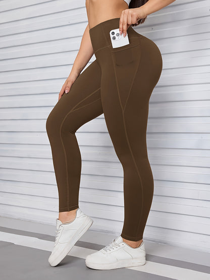 5pcs Women' High Waisted Cropped Leggings with Pockets - Full-Length Suitable for & Casual Attire, Non-Sheer Tummy Pants, Machine Washable Stretchy Base Layer for,, Layering (Year-Round)