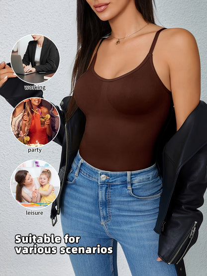3pcs Women'S Camisole Vest, Comfortable, Breathable, Sleeveless Bottom, Inner Layer, Shaping And Body Shaping Sports Bra