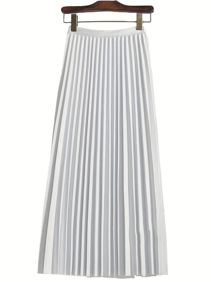 3pcs Women'S Pleated Skirt Set - Stylish And Versatile Outfit for Work, Parties, Or Casual Wear, Elastic Waistband, Perfect for Everyday Fashion Or Special Occasions