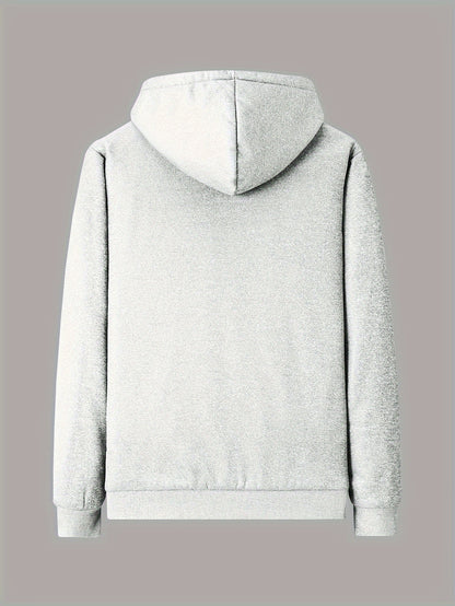 Men's Winter -Lined Thick Warm Hoodie Jacket, Athletic Zip-Up Sweatshirt with Pockets