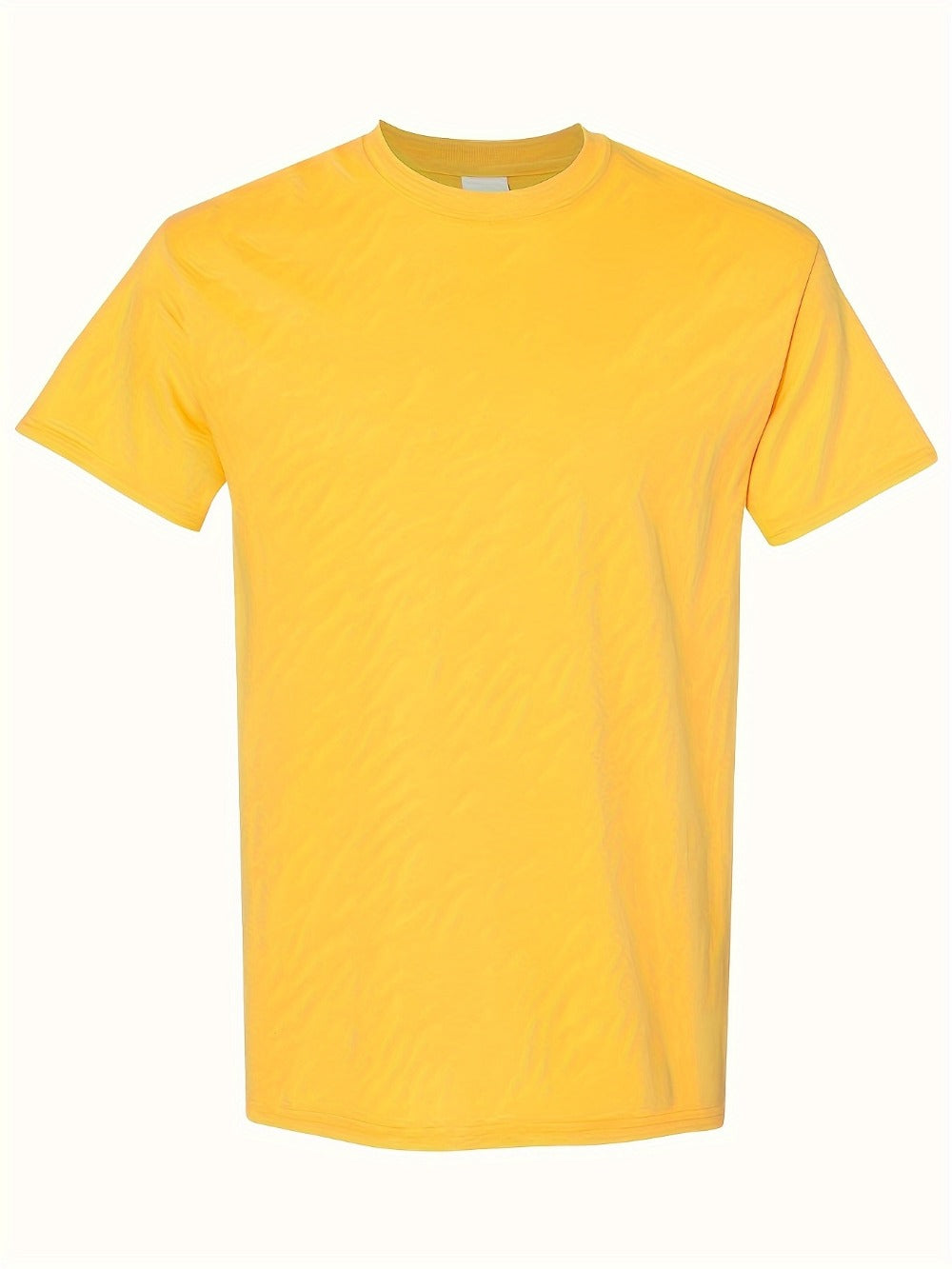 Men's Solid Color T-Shirt - Classic Neck Short Sleeve 079589