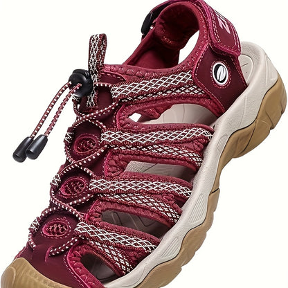 Womens Water Shoes Hiking Sandals Closed Toe Summer Outdoor Adventurous Beach Sandals Lace Adjustable Double Buckle