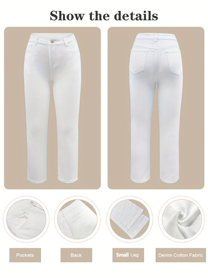 Womens High Waist Skinny Jeans Stretch Denim Pants Slim Fit Butt Lift Ankle Length Classic Solid Color Casual Street Style Daily Wear Breathable Soft Fabric Comfortable Pull On Design Figure Flattering Jeans for Women Stretch Fit High Rise Jeans