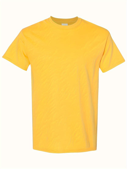 Set of 5, T-Shirt Made from 100%, Classic Short-Sleeve Solid Color Tee for Men