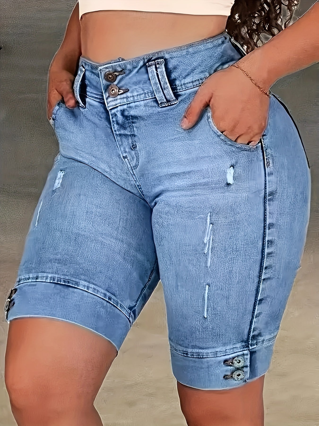 Women'S Elastic Waist Shorts