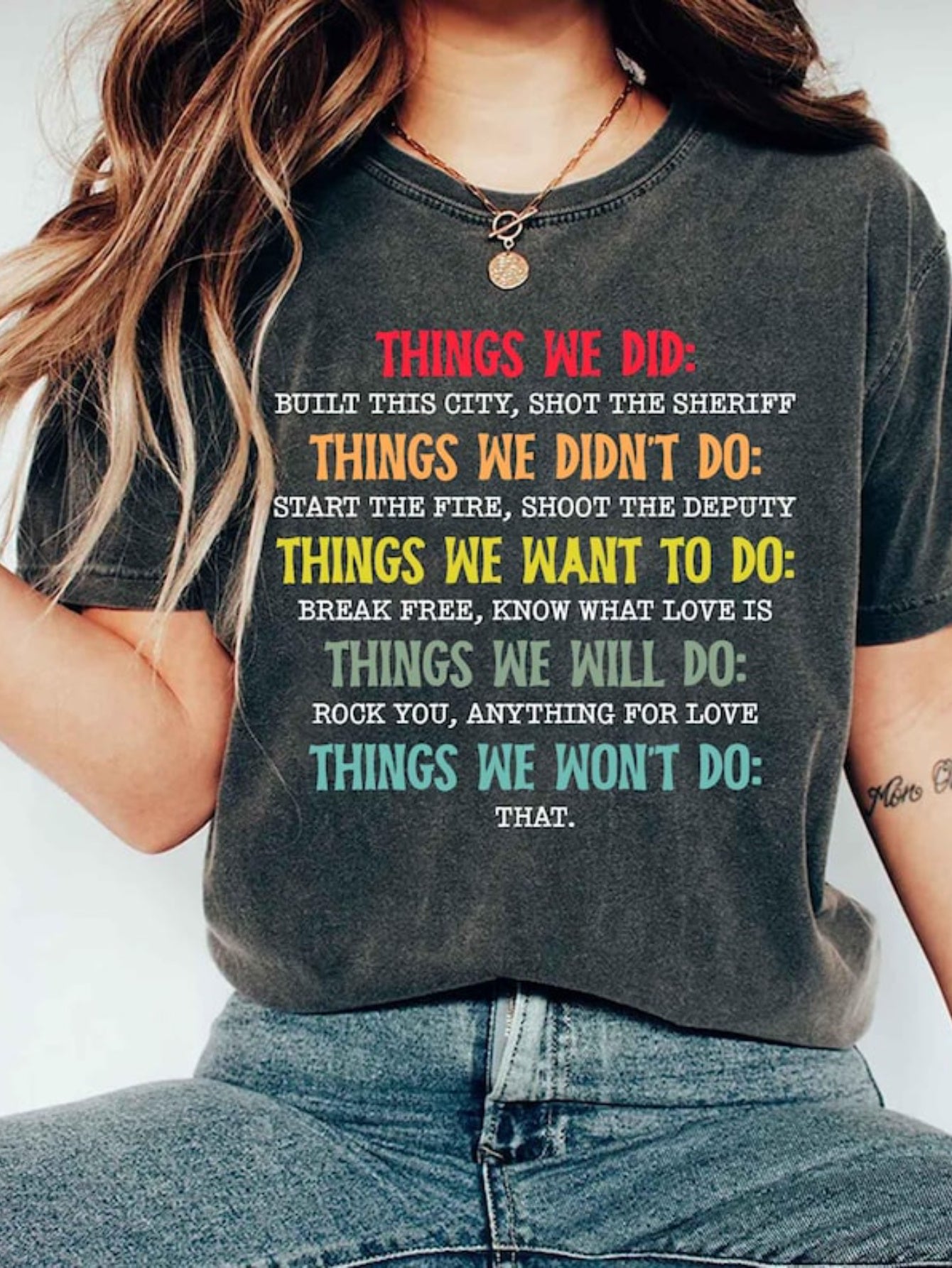Things We Did Didn't Want Will Won't Do Tee, Retro Vintage T-Shirt, things we did tee, funny tee Analyze listing