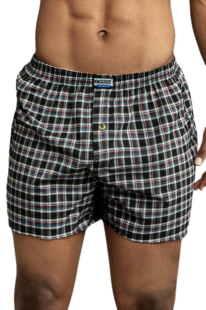 MENS 3 PACK OR 2 PACK OF ASSORTED PLAID PRINT COMFY BOXERS