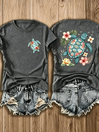 Women's Grey Short-Sleeve T-Shirt - product view 12