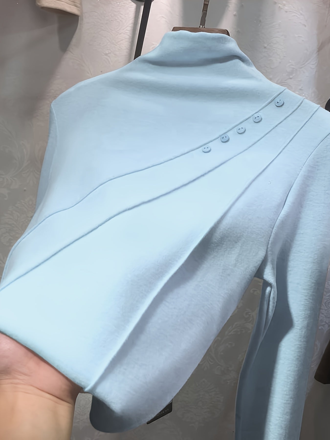 2024 Autumn/Winter New Half High Collar Double Sided Velvet Bottom Shirt for Women, Tailored And Versatile, Fashionable And Stylish Mid Neck T-shirt, Warm Top