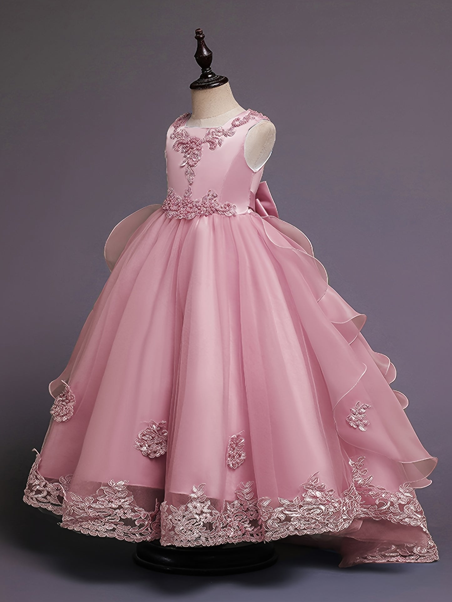 (Size Is Slightly Larger, Recommended To Purchase One Size Smaller Than Usual) Flower Dress Princess Puffy Tulle Dresses Bridesmaid Wedding Communion Birthday Party Pageant Maxi Prom Gown For Kids