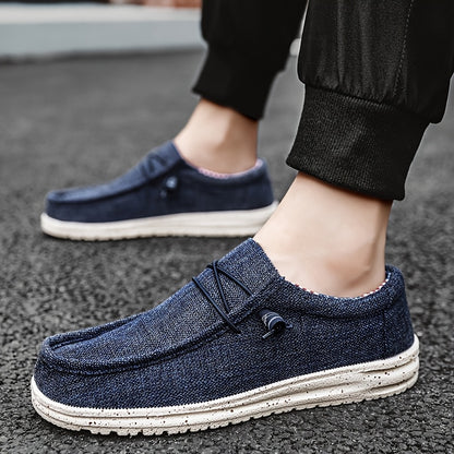 Men'S Lightweight Breathable Sports Shoes, Universal Loafers, Soft Canvas Shoes, Light And Comfortable Embellished Soles, Light And Comfortable All Year Round, Breathable Lining, Daily Shoes, Leisure Style Soft Fabric Lined Skateboard Shoes